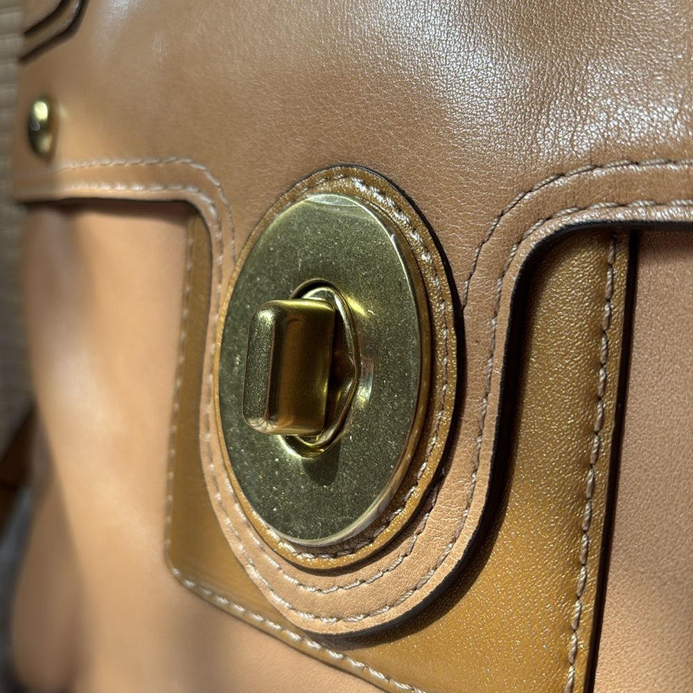 Coach Tan Leather Satchel 14522 - Picture 7 of 15